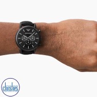 AR11450 Emporio Armani Chronograph Black Silicone Backed Fabric Watch AR11450 Emporio Armani Chronograph Black Silicone Backed Fabric Watch