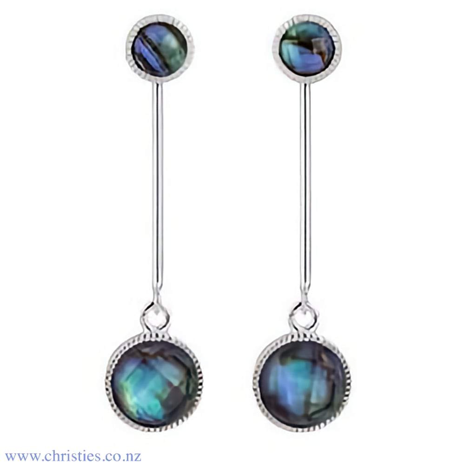 3E40010 Evolve Cherished Paua Studs. Inspired by New Zealand’s shimmering ocean rock pools, our exquisite Faceted Pāua Drops evoke special summer memories. These exquisite earrings provide a stylish take on the newest earring trend, the earring jacket, an