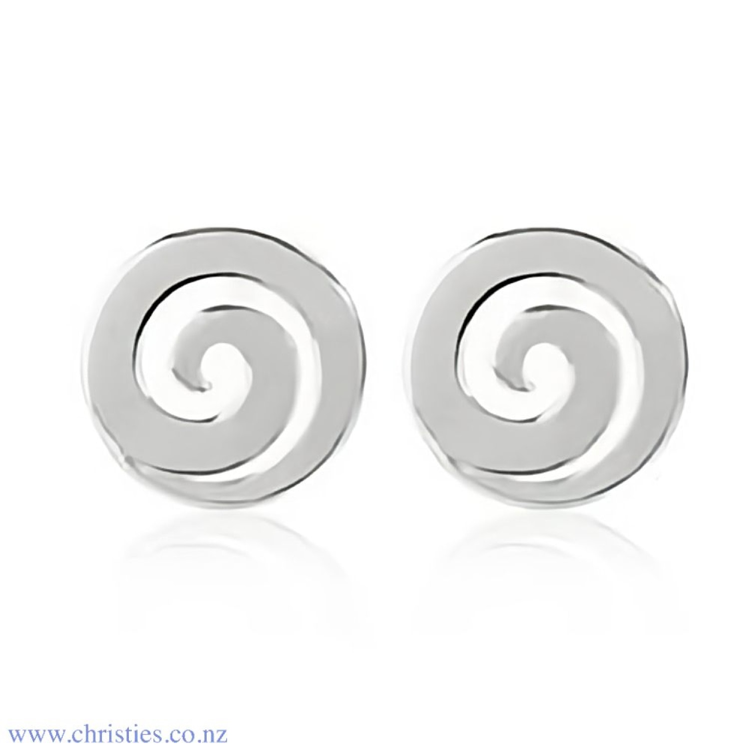 3E40021 Evolve Koru Studs. Steeped in Maori tradition, the koru is a symbol of growth and harmony. The wearing of these earrings serves as a constant reminder to accept opportunities for change and growth, to understand that although we may face c @christ