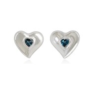  3E40057 Evolve Devoted Heart Studs (Calm)