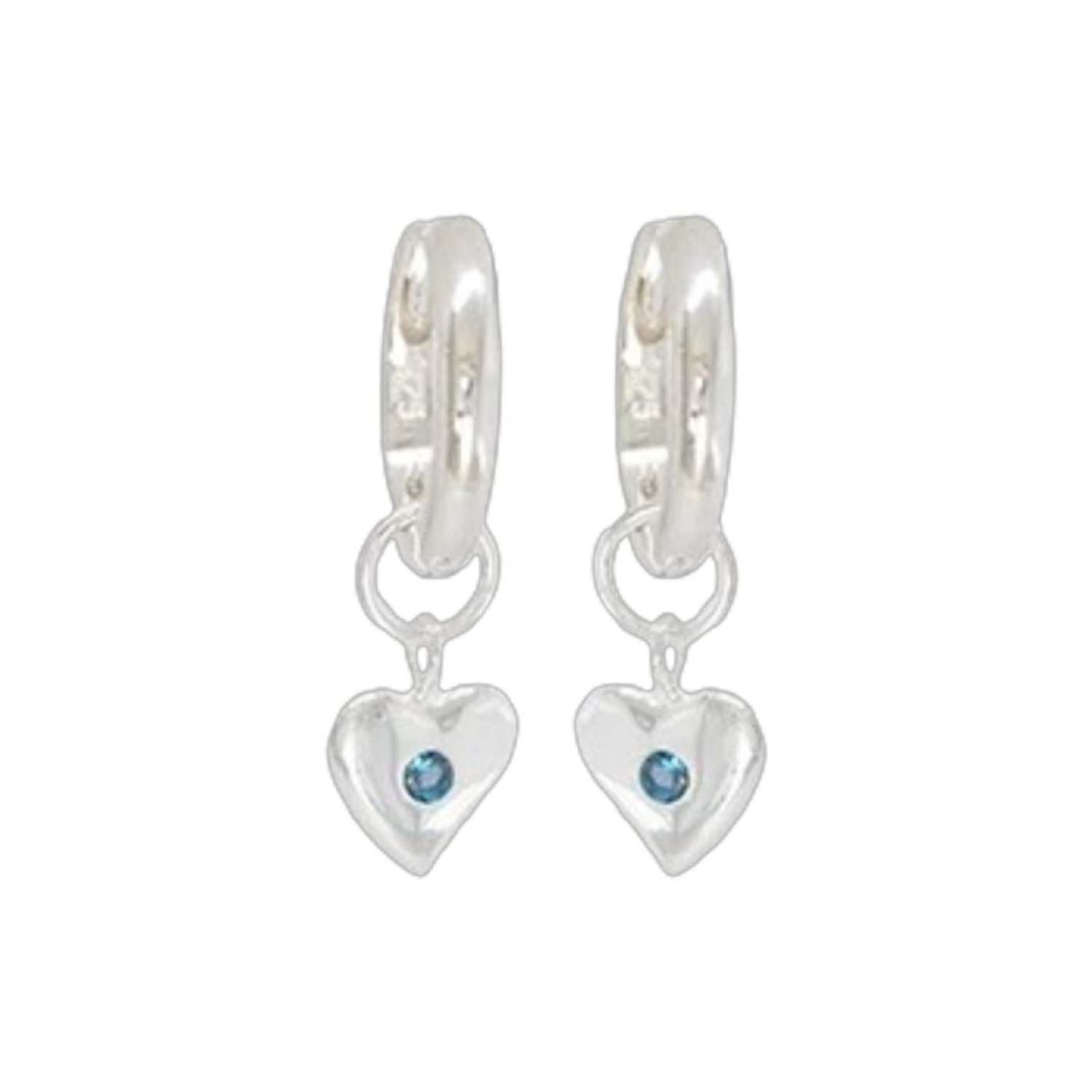 3E40058 Evolve Devoted Heart Huggies (Calm) by Evolve Jewellery