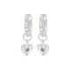 3E40058 Evolve Devoted Heart Huggies (Calm) by Evolve Jewellery