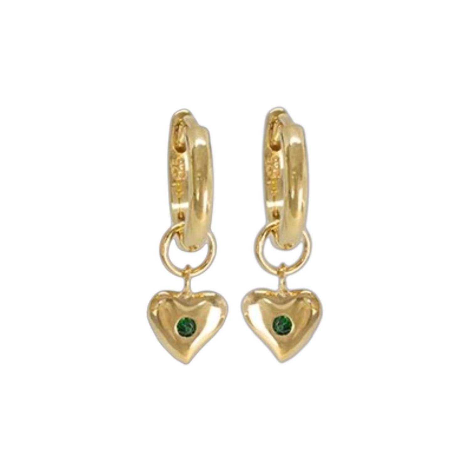 3E40060 Fierce Heart Huggies (Wild) - Gold Plated 3E40060 Fierce Heart Huggies (Wild) - Gold Plated by Evolve Jewellery