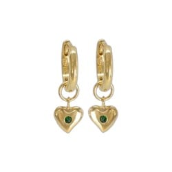 3E40060 Evolve Fierce Heart Huggies (Wild) - Gold Plated