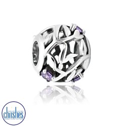 LK263CZ Evolve Jewellery February Birthstone  Charm 