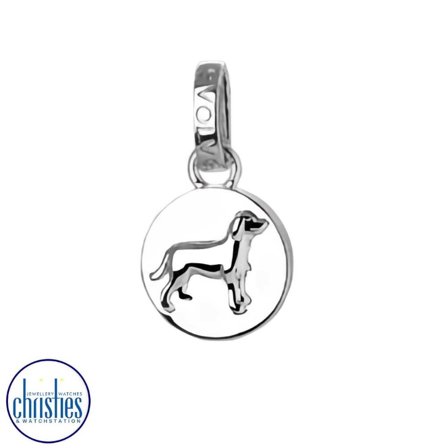 LKD058 Evolve Silver Dog Charm. The dog is man's most loyal and loving companion, lending truth to the statement of 'man's best friend. charm bracelets like pandora