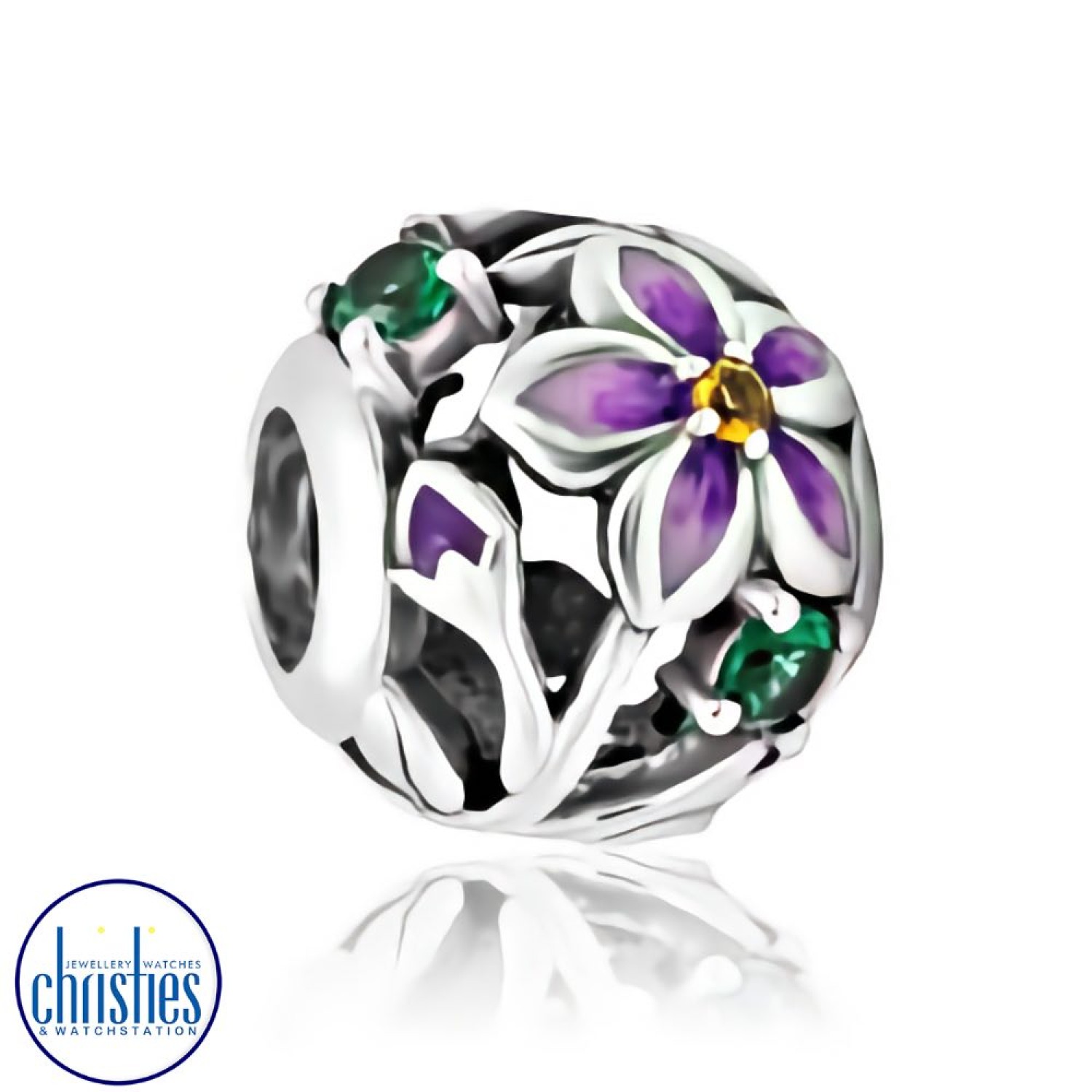 LKE079 Evolve Jewellery Poroporo Charm LKE079 evolve jewellery Palmerston North LKE079 Evolve Jewellery Poroporo Charm. With its bright purple petals and golden centre, the Poroporo attracts many native birds to New Zealand gardens.The delicate enamel work and hand-placed cubic zirconia stones on Evolve's Poroporo charm emulate its a