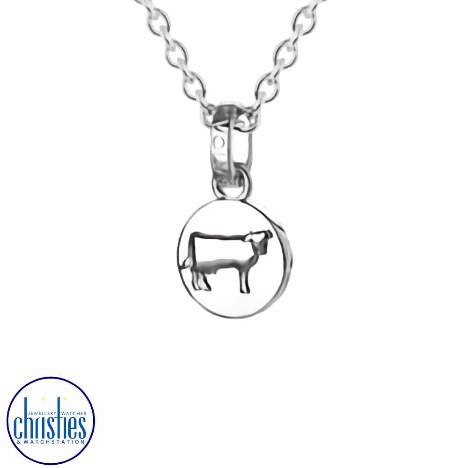 Cow Jewellery Silver Cow Pendant Necklace. Evolve's beautiful Cow pendant necklace symbolises this gracious and gentle animal featured so predominately in the green fields of Aotearoa. horseshoe jewellery nz