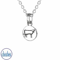 Cow Jewellery Silver Cow Pendant Necklace 