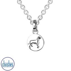Dog Jewellery Silver Dog Pendant Necklace 