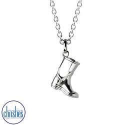 NZ Iconic Jewellery Silver Gumboot Friday Necklace