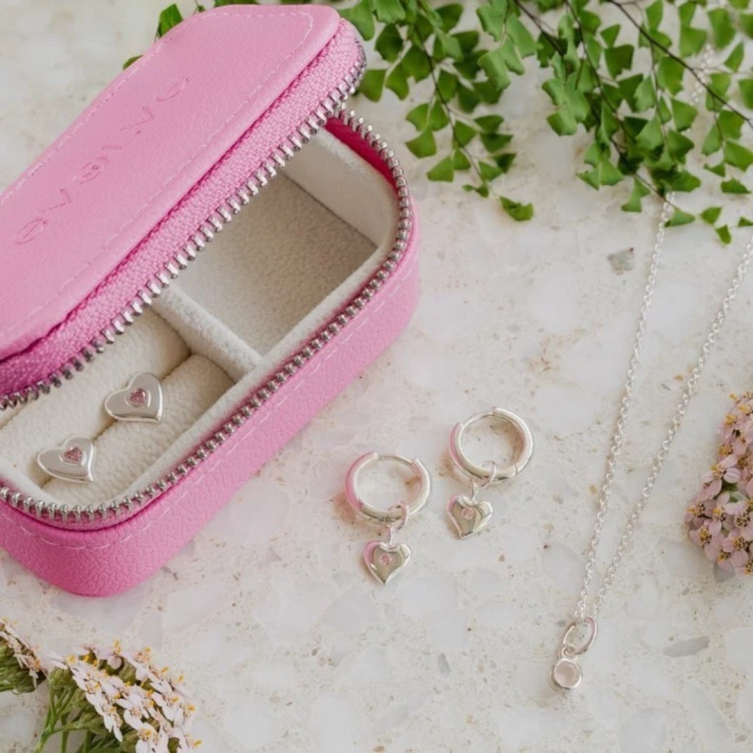 3E40064 Evolve Hopeful Heart Huggies (Care) by Evolve Jewellery