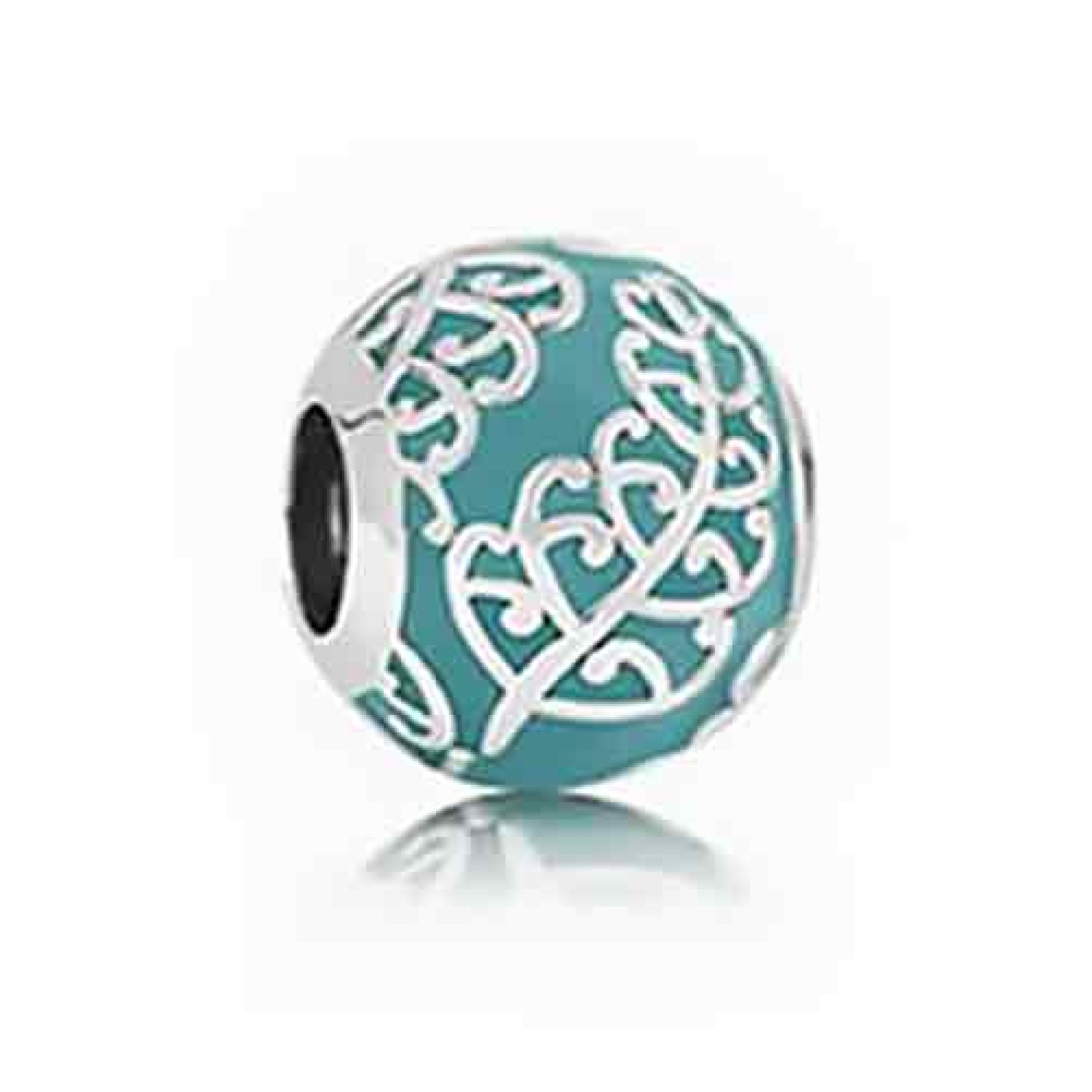 LKE057 Evolve Jewellery Koru Fern Charm LKE057 LKE057 Evolve Jewellery Koru Fern Charm. Stunning koru ferns embellish this exquisite enamel charm. Each unfurling koru represents our heritage, capturing our ancestors and those we care for most. This Evolve charm honours the gift of family (whanau) and