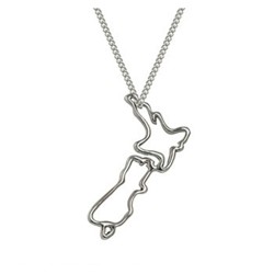 Evolve New Zealand Map Necklace