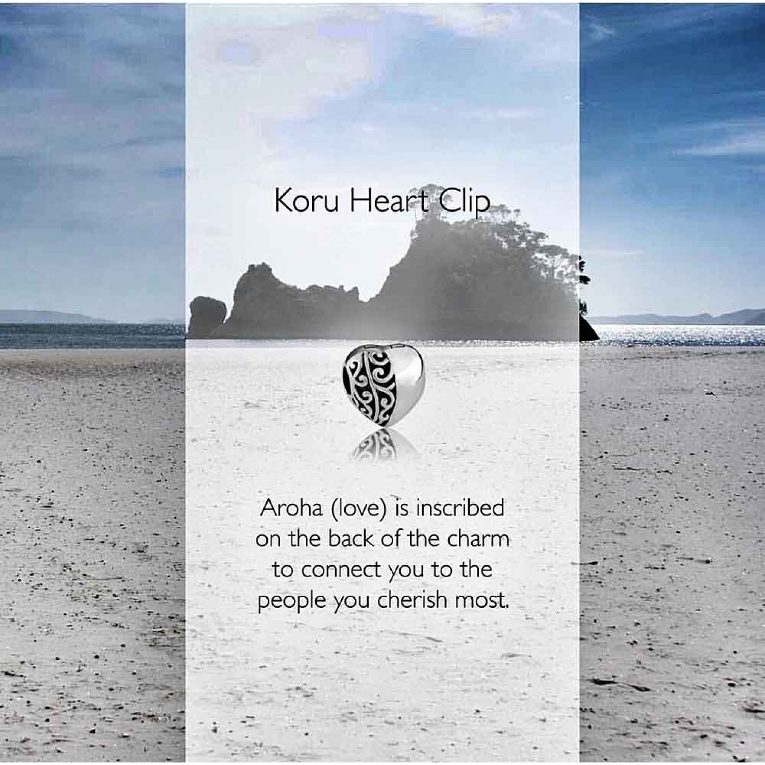 LKC032 Evolve Charms Koru Heart Clip Silver LKC032-EVOLVE CHARMS COASTAL COLLECTION Online - Nixon Mens Watches LKC032 Evolve Charms Koru Heart Clip Silver. Our koru heart clip, engraved with a contemporary New Zealand motif, represents treasured love. The koru pattern celebrates our cultural heritage and strong family ties. Aroha (love) is inscribed on the back of