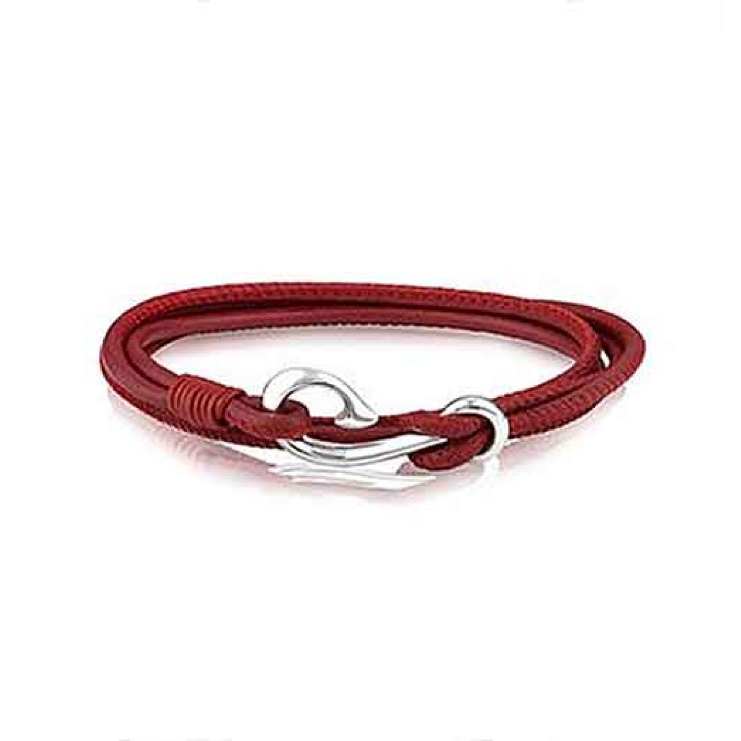 Evolve Pohutukawa Safe Travel Wrap LKBWRS19. The Safe Travel Wrap Bracelet features a sterling silver safe travel hook on soft leather, promising protection and safety as you explore the world. This bracelet wraps around your wrist twice and loops onto th