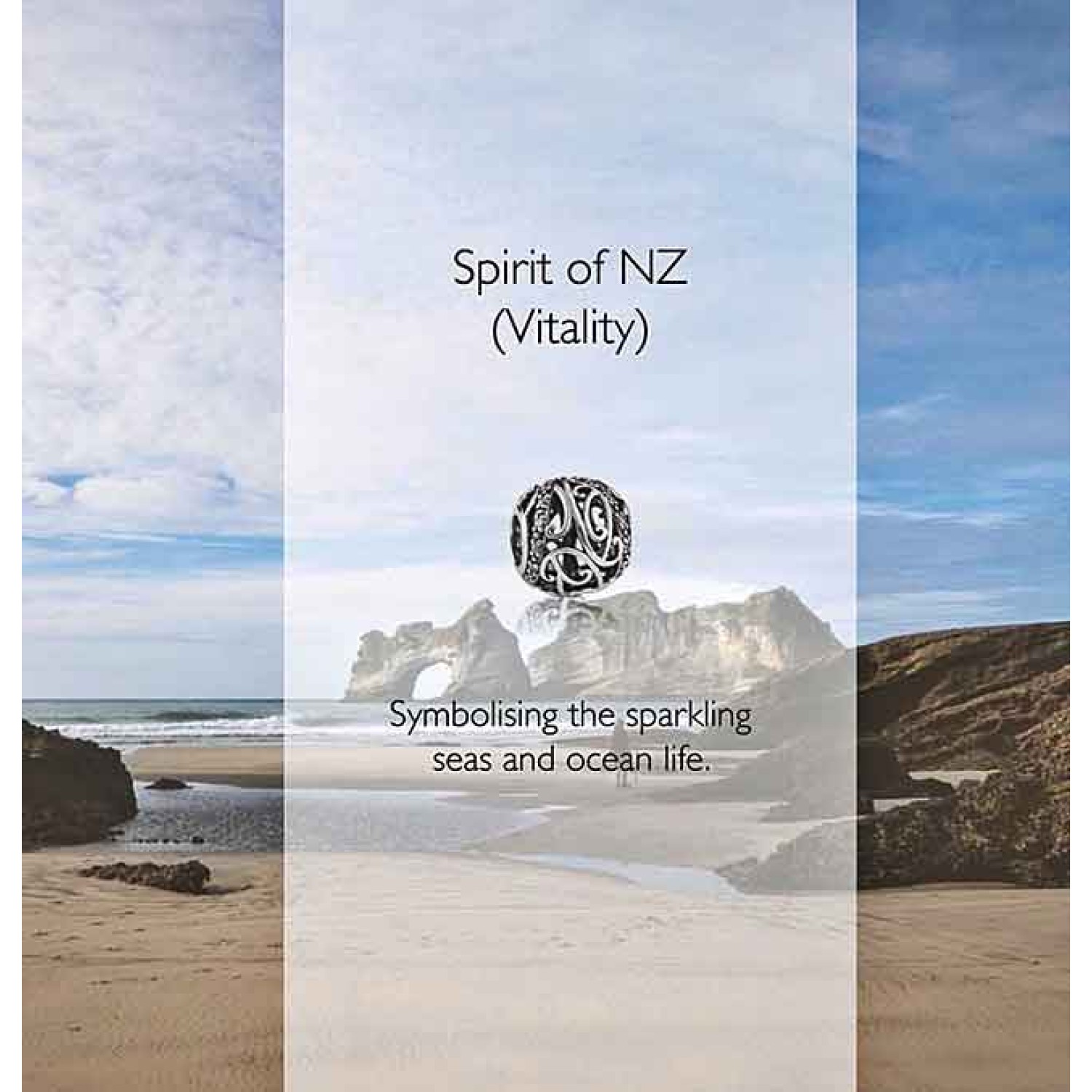 LK235CZ Evolve Charms Spirit of NZ Silver LK235CZ-EVOLVE CHARMS COASTAL COLLECTION Online LK235CZ Evolve Charms Spirit of NZ Silver. The spirit of New Zealand is captured in the untouched wild beauty of our country’s coastline. The sparkling cubic zirconia symbolises the sparkling seas and ocean life. The kōwhaiwhai patterns symbolise God of t