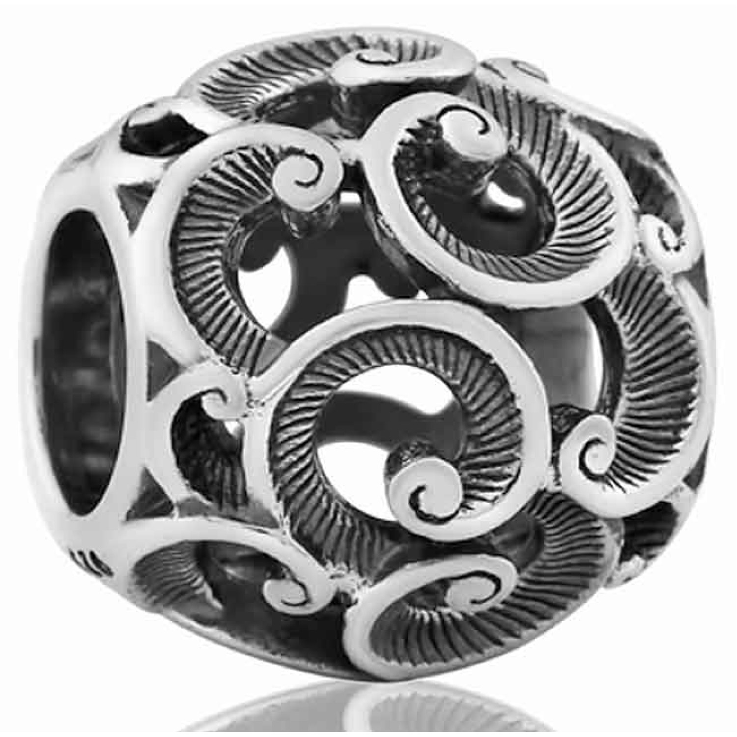LK228 Evolve Treasured Koru Charm (Valued)). The beautiful, unfurling silver fern fronds depicted, symbolise new life, growth, strength and peace. The fronds are found in native New Zealand forests and are harvested each spring. These delicate little trea
