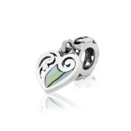 LKP002 Evolve NZ Charms Paua Heart LKP002 Evolve NZ Charms Paua Heart