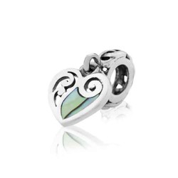 LKP002 Evolve NZ  Charms Paua Heart