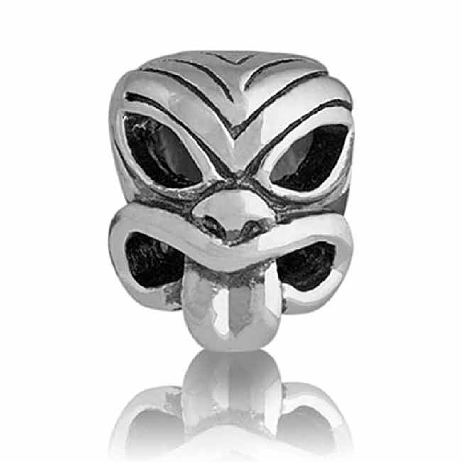 LK014 Evolve  NZ Pacific Mask. LK014 Evolve Silver Charm NZ Pacific Mask The mask is used to keep guard over the Maori meeting house or wharenui and protect those within. The mask challenges the enemy and shows unrelenting determination to protect the @ch