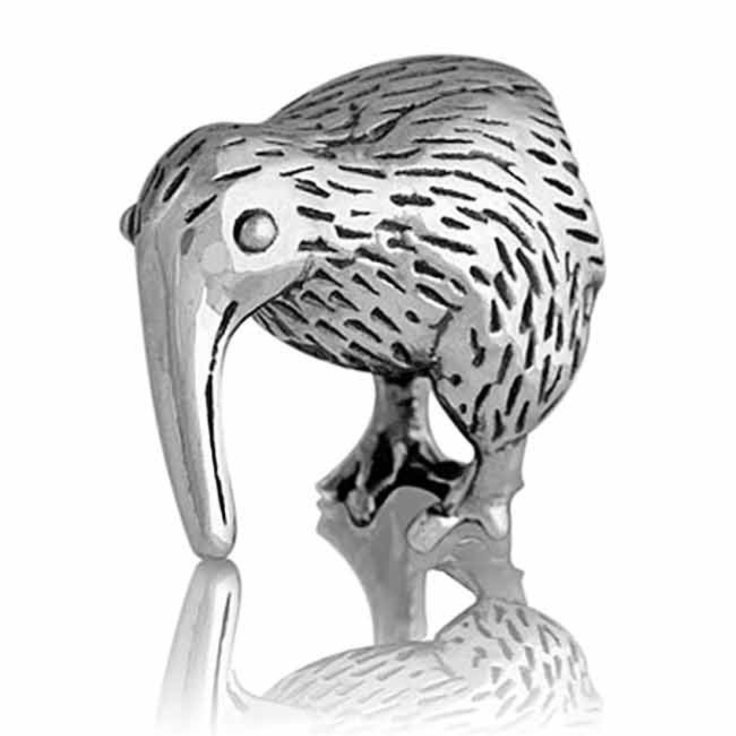 LK020 Evolve  Kiwi. ELK020 Evolve Silver Charm NZ Kiwi Endangered Flightless Bird Kiwi is the nickname used internationally for people from New Zealand, as well as being a relatively common self-reference. The name derives from the kiwi, a @christies.onli