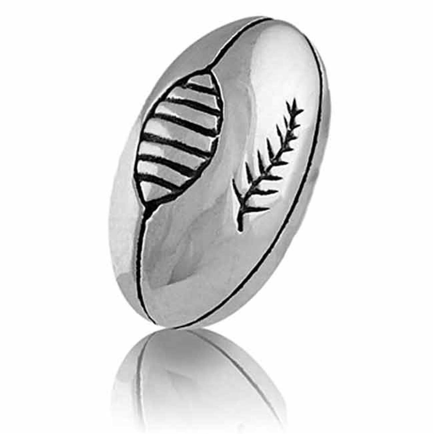 LK046 Evolve Charms NZ Rugby Ball - Go the All Blacks. Evolve Charm Jewellery NZ Rugby Ball - Go the All Blacks Go the All Blacks New Zealands National Sports Sterling Silver Christies exclusive 5 year guarantee compatible with all other major brands Brac