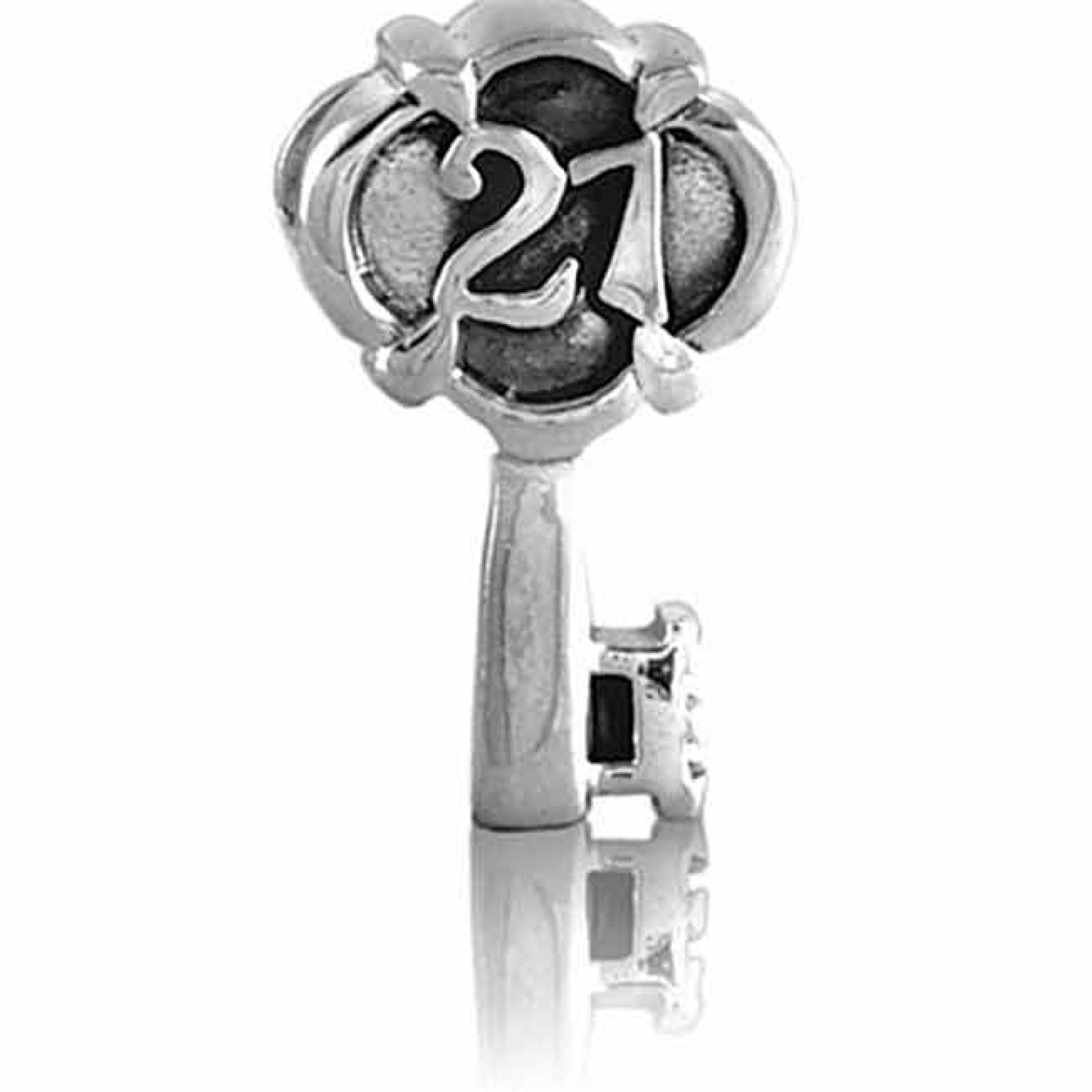 LK076 Evolve 21st Key. 21 The key to the door. By wearing Evolve New Zealand jewellery you celebrate Aotearoa and the most important events in your life in a very visual way, safeguarding your ever evolving memories for a lifetime Sterling Sil @christies.