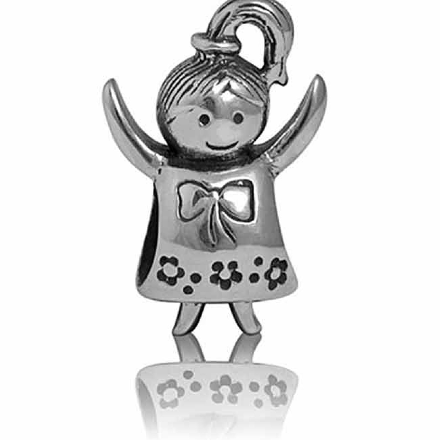 LK140 Evolve Treasured Girl. LK140 Evolve Treasured Girl Silver Charm Our Treasured Girl charm represents those special young ladies we are lucky enough to have as part of our family.   This charm celebrates the delight our girls bring us, with @christies
