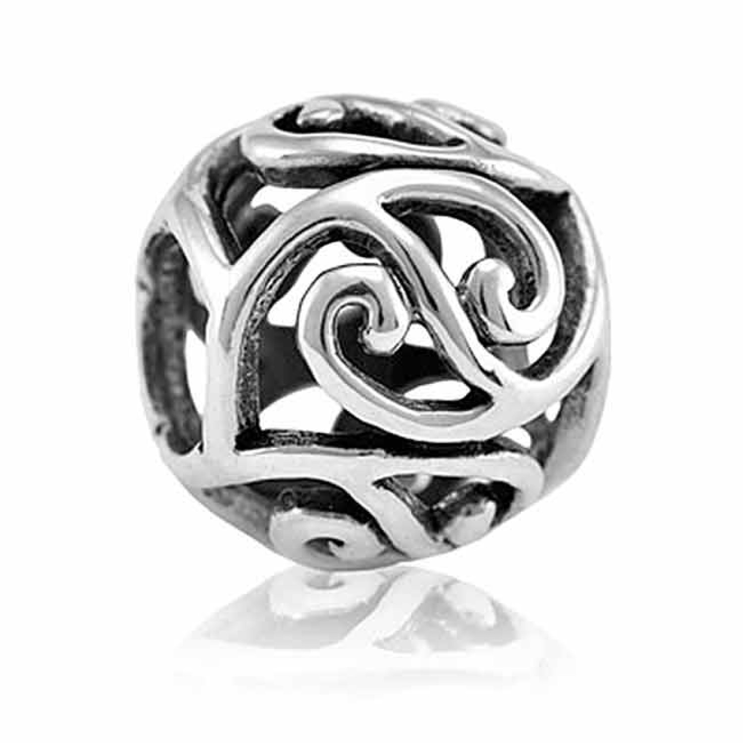 LK166 Evolve  Charm Friendship. LK166 Evolve 925 Sterling Silver Charm Friendship This intricate design symbolises our most cherished friendships. The koru spirals mirror one another, representing the special bond we share with our closest friends. A t @c