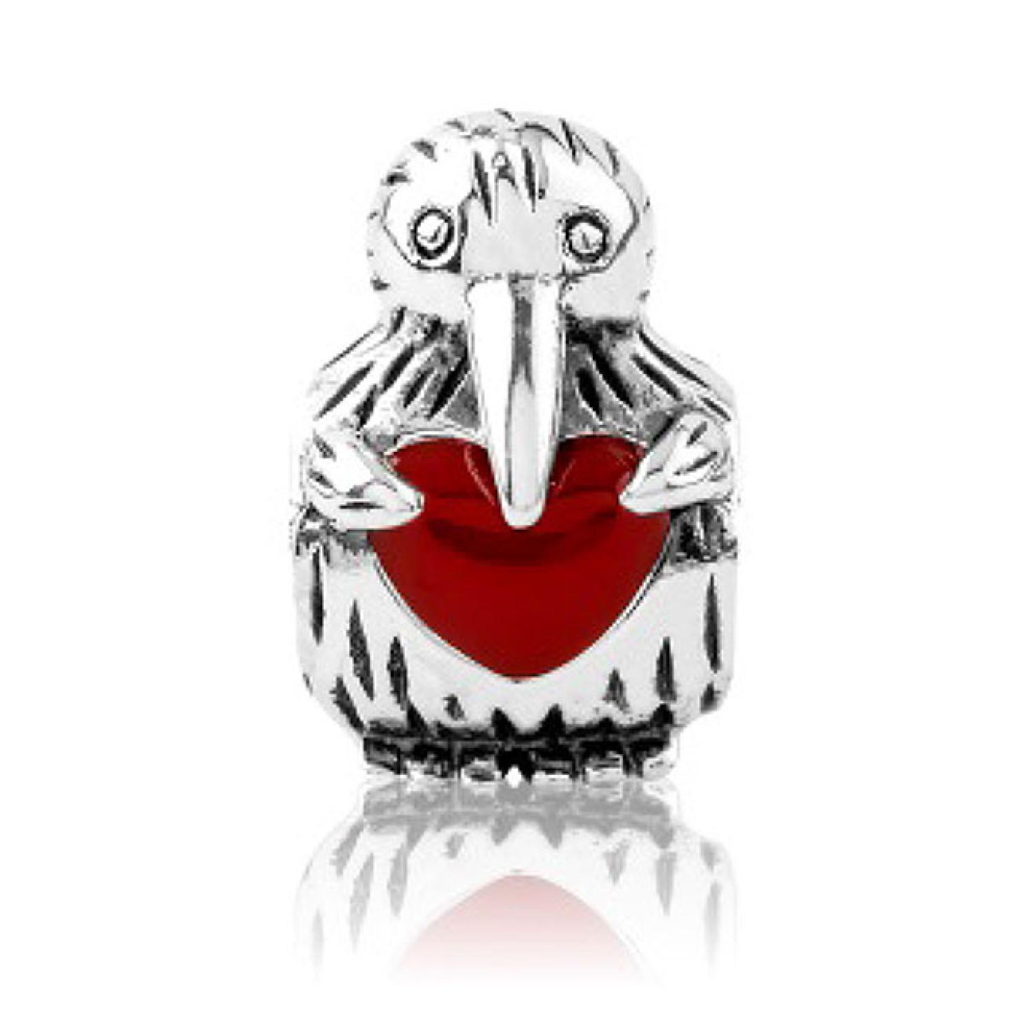 LKE014 Evolve Charm Kiwi Love (Small). Evolves little Kiwi hugging an adorable red heart represents the everlasting bond between two people, celebrating the deep love and affection one has for another,  whether it is the unbreakable bond between mo @chris