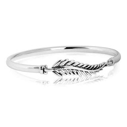 Evolve Silver Fern Bangle