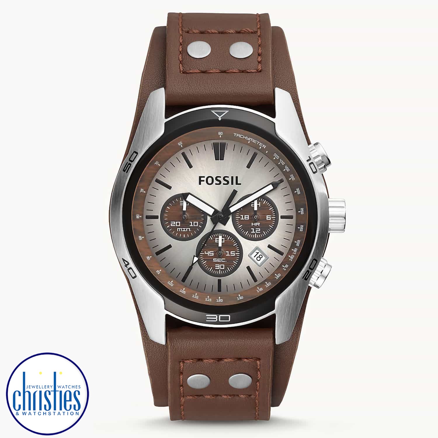 CH2565  Fossil Coachman Chronograph Brown Leather Watch. CH2565  Fossil Coachman Chronograph Brown Leather Watch Afterpay - Split your purchase into 4 instalments - Pay for your purchase over 4 instalments, due every two weeks. You’ll pay your first insta