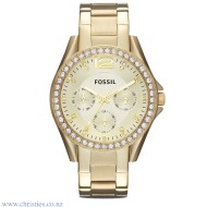 ES3203 Fossil Riley Multifunction Yellow Gold Tone Watch