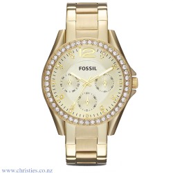 ES3203 Fossil Riley Multifunction Yellow Gold Tone Watch