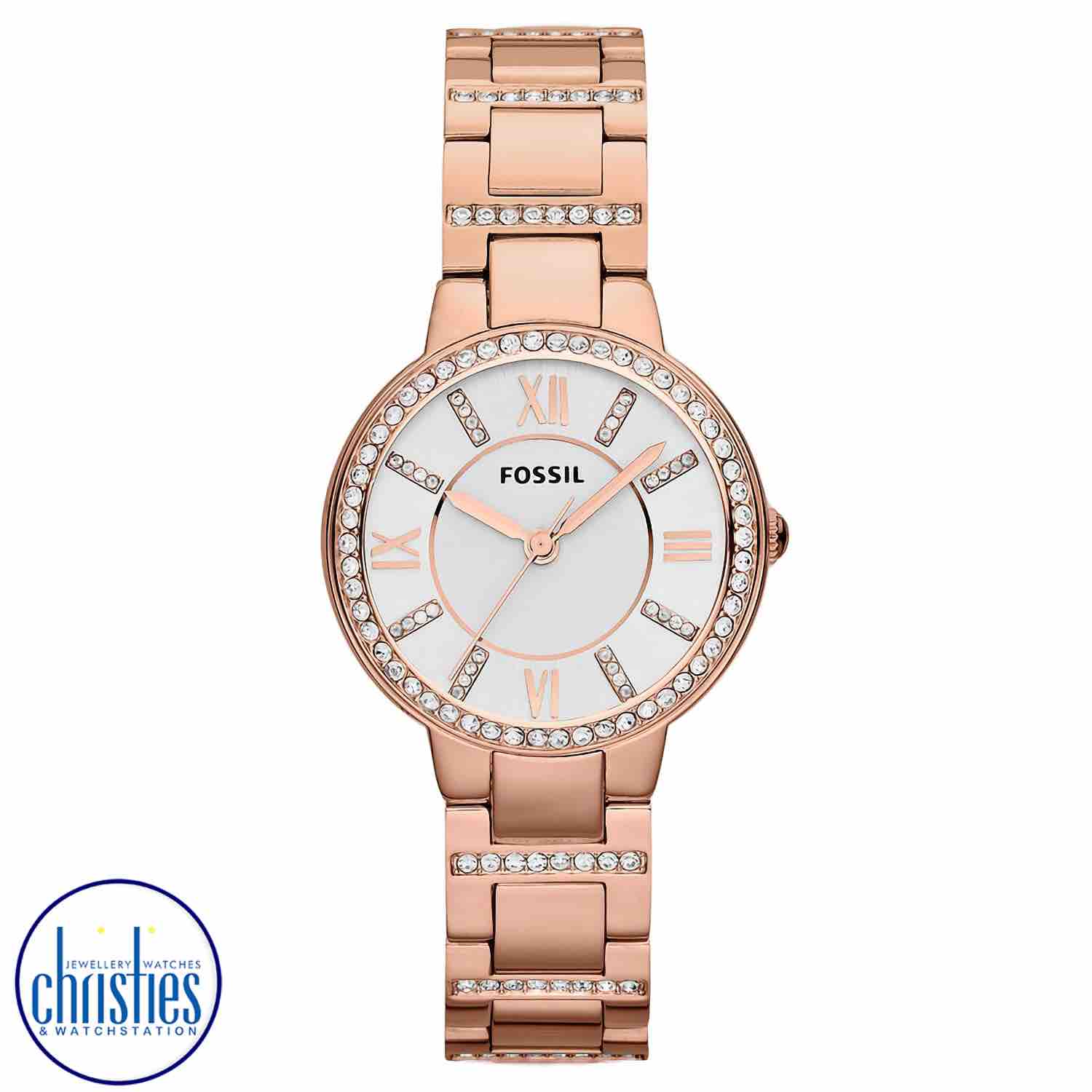 ES3284 Fossil Virginia Rose-Tone Stainless Steel Watch ES3284 fossil watches nz farmers ES3284 Fossil Virginia Rose-Tone Stainless Steel Watch fossil smart watches nz