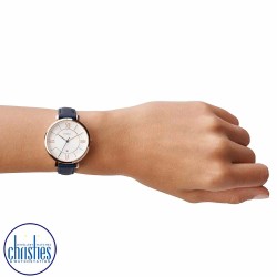 ES3843 Fossil Jacqueline Navy Leather Watch
