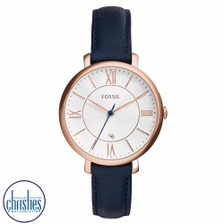 ES3843 Fossil Jacqueline Navy Leather Watch