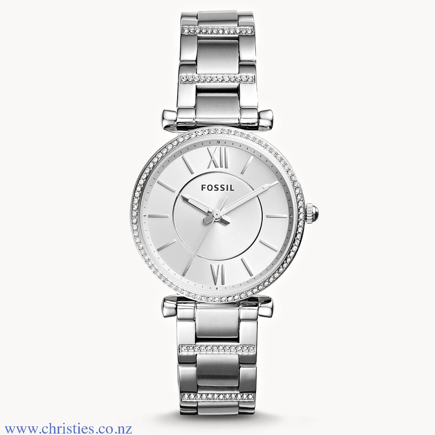 ES4341 Fossil Carlie Stainless Steel Watch ES4341 5017 Afterpay ES4341 Fossil Carlie Stainless Steel Watch fossil smart watches nz