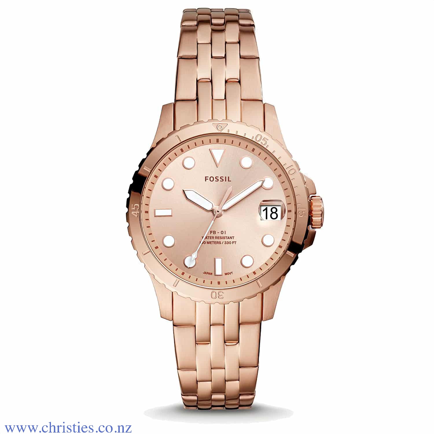 ES4748 Fossil FB-01 Rose Gold-Tone Watch ES4748 Afterpay ES4748 Fossil FB-01 Rose Gold-Tone Watch. ES4748 Fossil FB-01 Three-Hand Date Rose Gold-Tone Stainless Steel Watch Afterpay - Split your purchase into 4 instalments - Pay for your purchase over 4 instalments, due every two weeks. You’ll pay your first fos