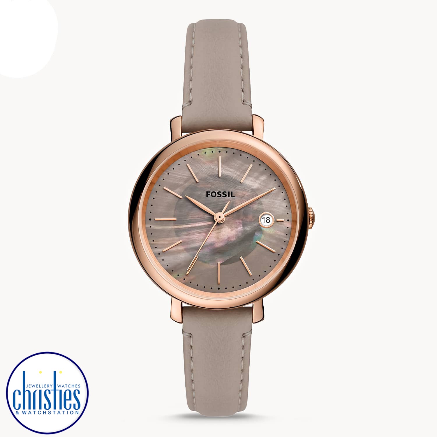 ES5091 Fossil Jacqueline Solar-Powered Grey Leather Watch. ES5091 Fossil Jacqueline Solar-Powered Grey Leather Watch Afterpay - Split your purchase into 4 instalments - Pay for your purchase over 4 instalments, due every two weeks. You’ll pay your first i