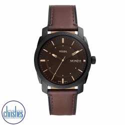 FS5901 Fossil Machine Three-Hand Date Brown Leather Watch