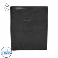 MLG0358001 Fossil Leather RFID Passport Case Black