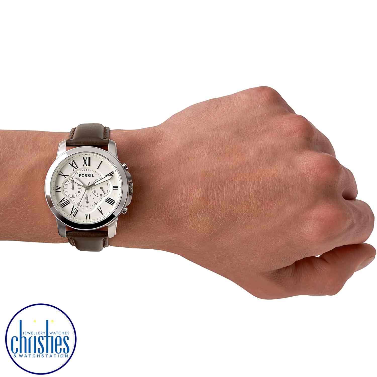 FS4735IE Fossil Grant Chronograph Brown Leather Watch FS4735 fossil watches nz farmers FS4735IE Fossil Grant Chronograph Brown Leather Watch fossil smart watches nz