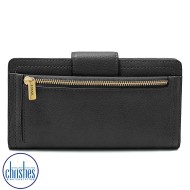 SL7830001 Fossil Logan RFID Tab Clutch Black SL7830001 Fossil Logan RFID Tab Clutch Black