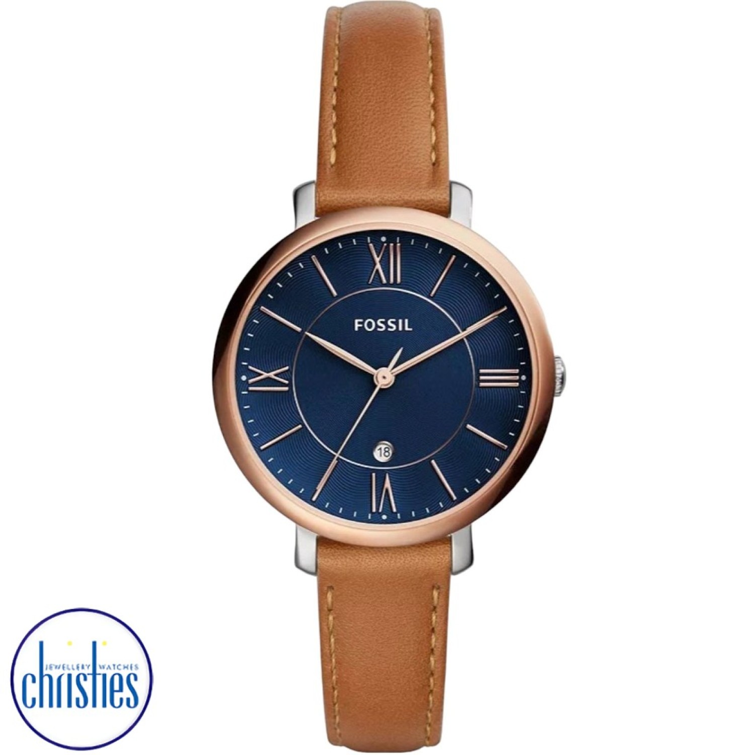 ES4274 Fossil Jacqueline Brown Leather Watch ES4274 fossil watches nz farmers ES4274 Fossil Jacqueline Brown Leather Watch fossil smart watches nz