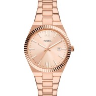 ES5258 Fossil Scarlette Three-Hand Date Rose Gold‑Tone Stainless Steel Watch