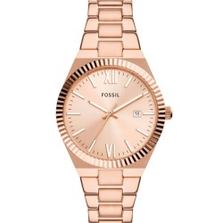 ES5258 Fossil Scarlette Three-Hand Date Rose Gold‑Tone Stainless Steel Watch ES5258 Fossil Scarlette Three-Hand Date Rose Gold‑Tone Stainless Steel Watch