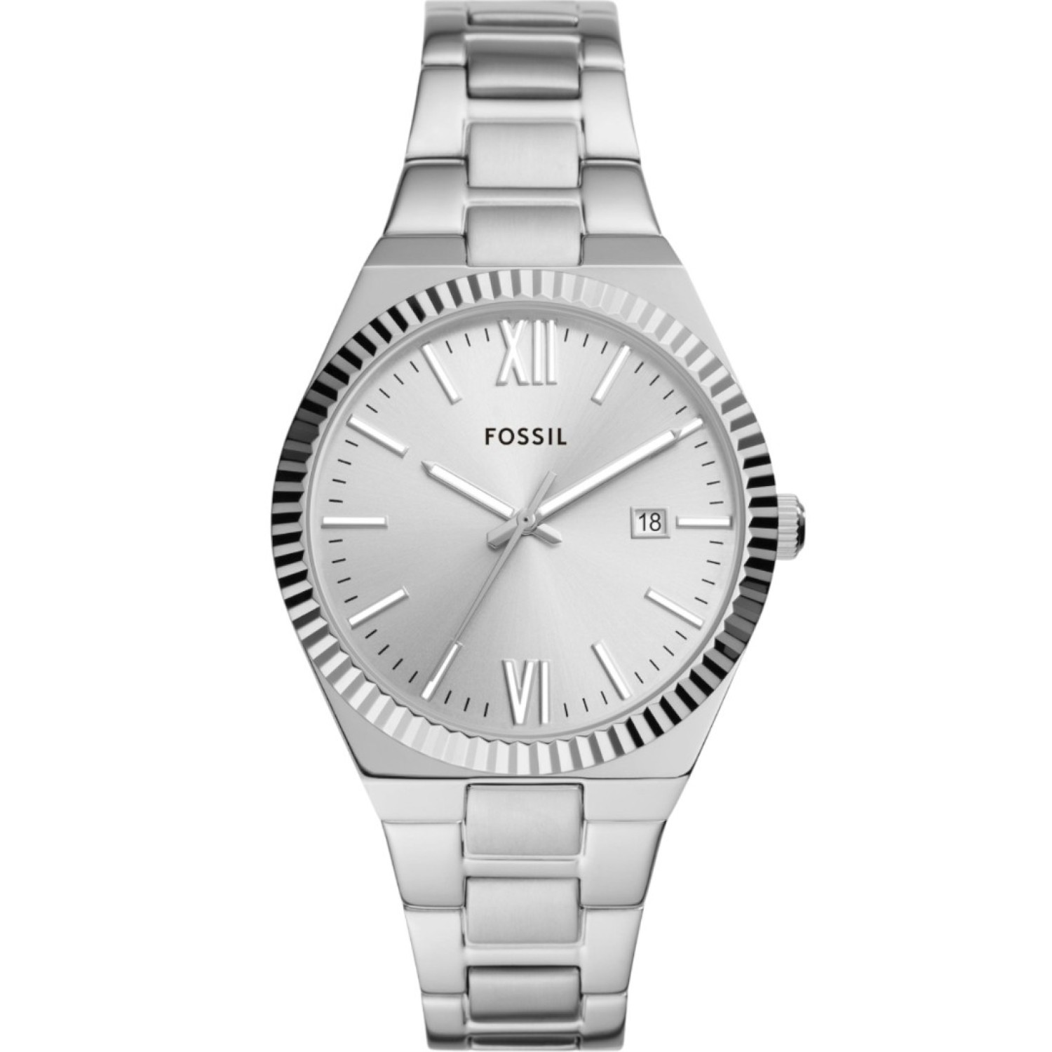 ES5300 Fossil Scarlette Three-Hand Date Stainless Steel Watch – Fossil Watches in New Zealand - Buy Men’s and Women’s Watches Online - Free Delivery and Afterpay Options ES5300 Fossil Scarlette Three-Hand Date Stainless Steel Watch by Fossil