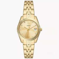 ES5338 Fossil Scarlette Three-Hand Date Gold-Tone Ladies Watch